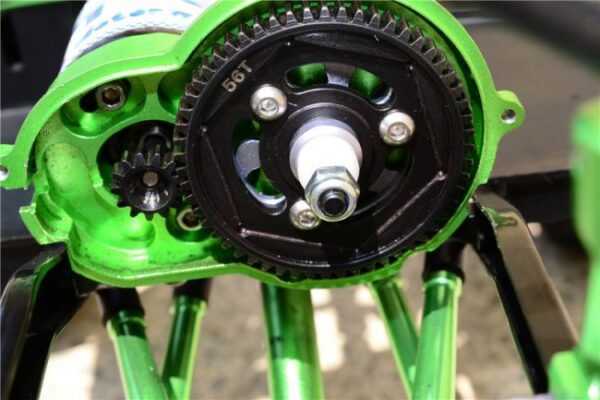 GPM Aluminium Spur Gear Adapter Für Axial SCX10 RC-Auto – 1-teilig, Farbe: Grün (Modellbau-Zubehör)