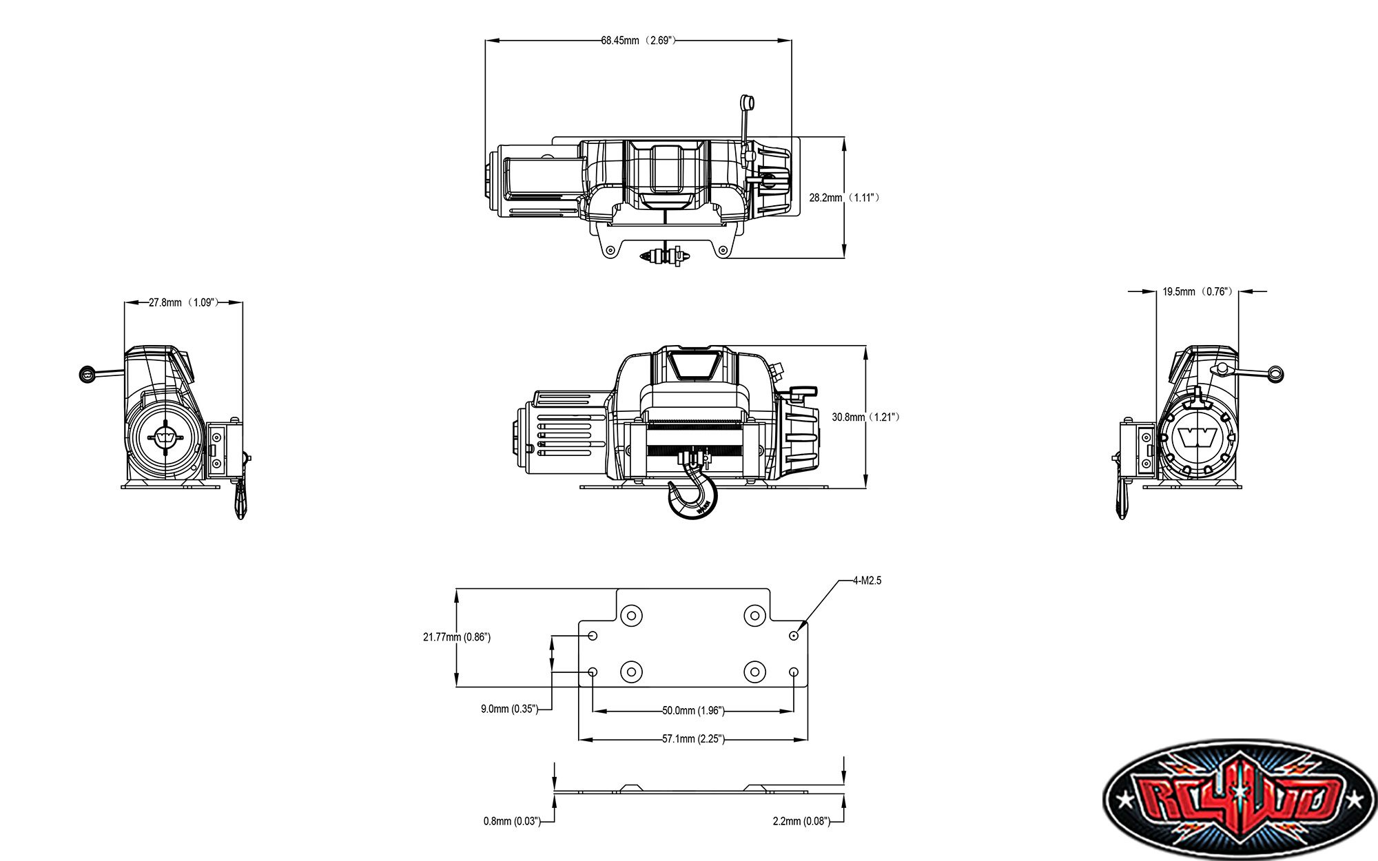 วินซ์ – Winch Z-E0009 : RC4WD 1/10 วินช์ มินิ 9.5cti - Image 6