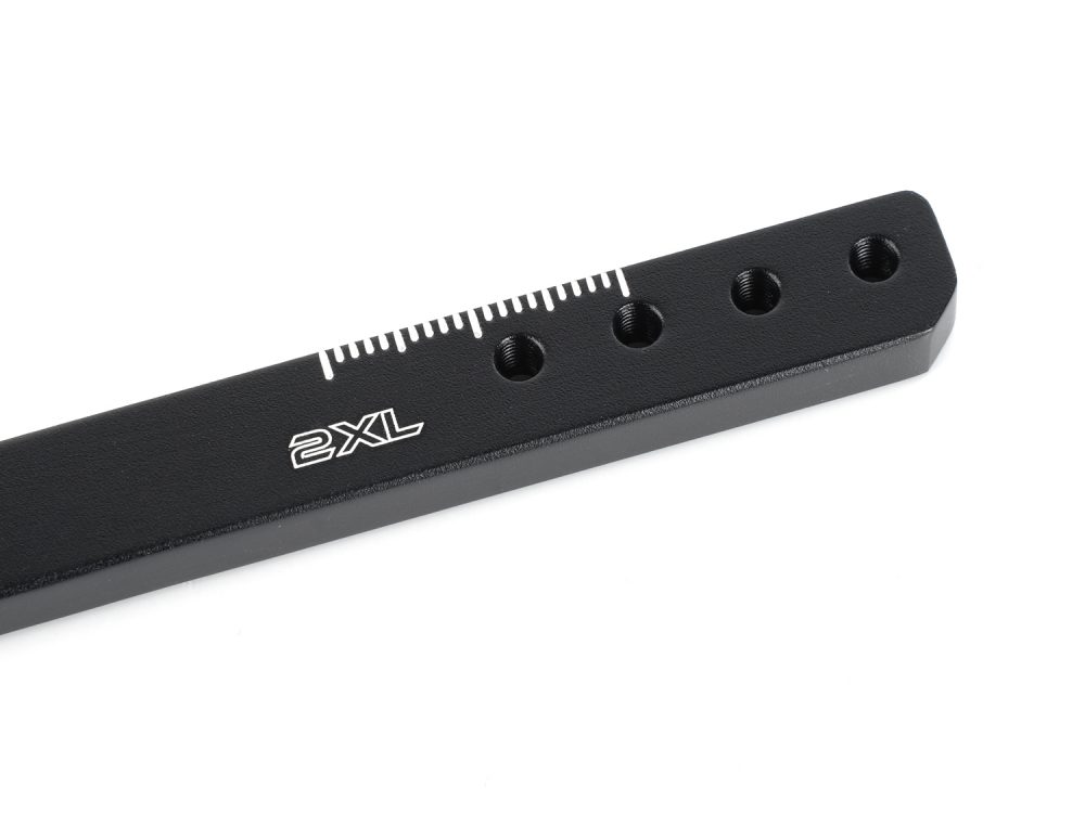 แชสซีส์ BRLC70235 : Boom Racing รางแชสซีหลังอลูมิเนียม Billet แบบ 2XL ปรับระยะได้ 305–325 มม. (12.0"–12.8") ซ้าย/ขวา สำหรับ BRX01 AWB - Image 2