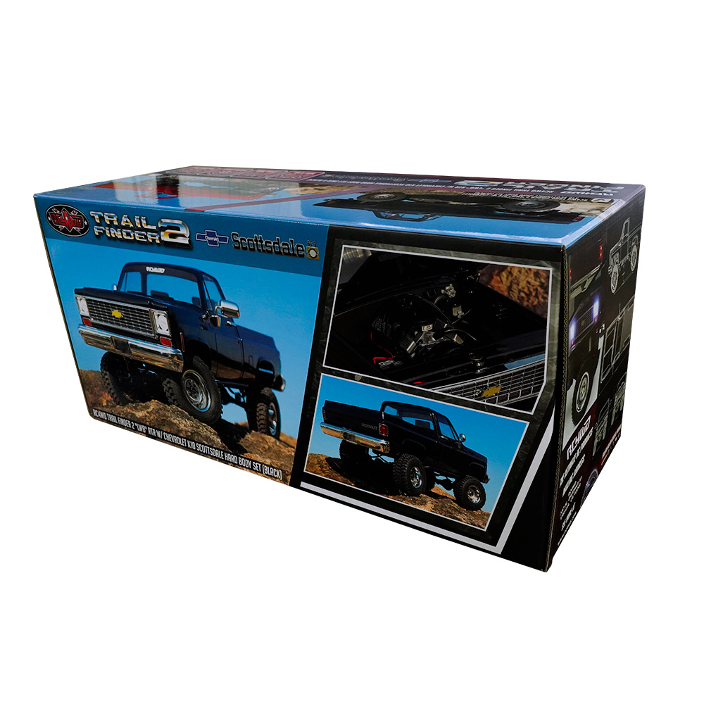 รถสเกลพร้อมเล่น Z-RTR0067 : RC4WD รถสเกลพร้อมเล่น Trail Finder 2 "LWB" Chevrolet K10 Scottsdale Hard Body Set สีดำ - Image 3