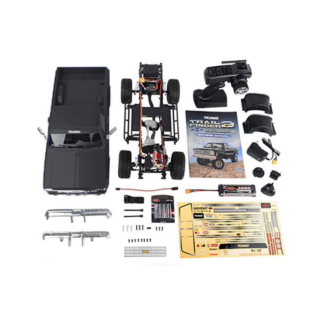 รถสเกลพร้อมเล่น Z-RTR0067 : RC4WD รถสเกลพร้อมเล่น Trail Finder 2 "LWB" Chevrolet K10 Scottsdale Hard Body Set สีดำ - Image 8
