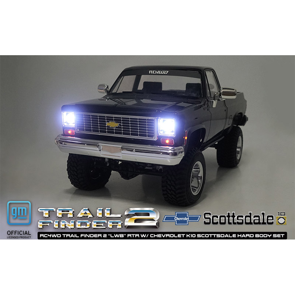 รถสเกลพร้อมเล่น Z-RTR0067 : RC4WD รถสเกลพร้อมเล่น Trail Finder 2 "LWB" Chevrolet K10 Scottsdale Hard Body Set สีดำ - Image 9
