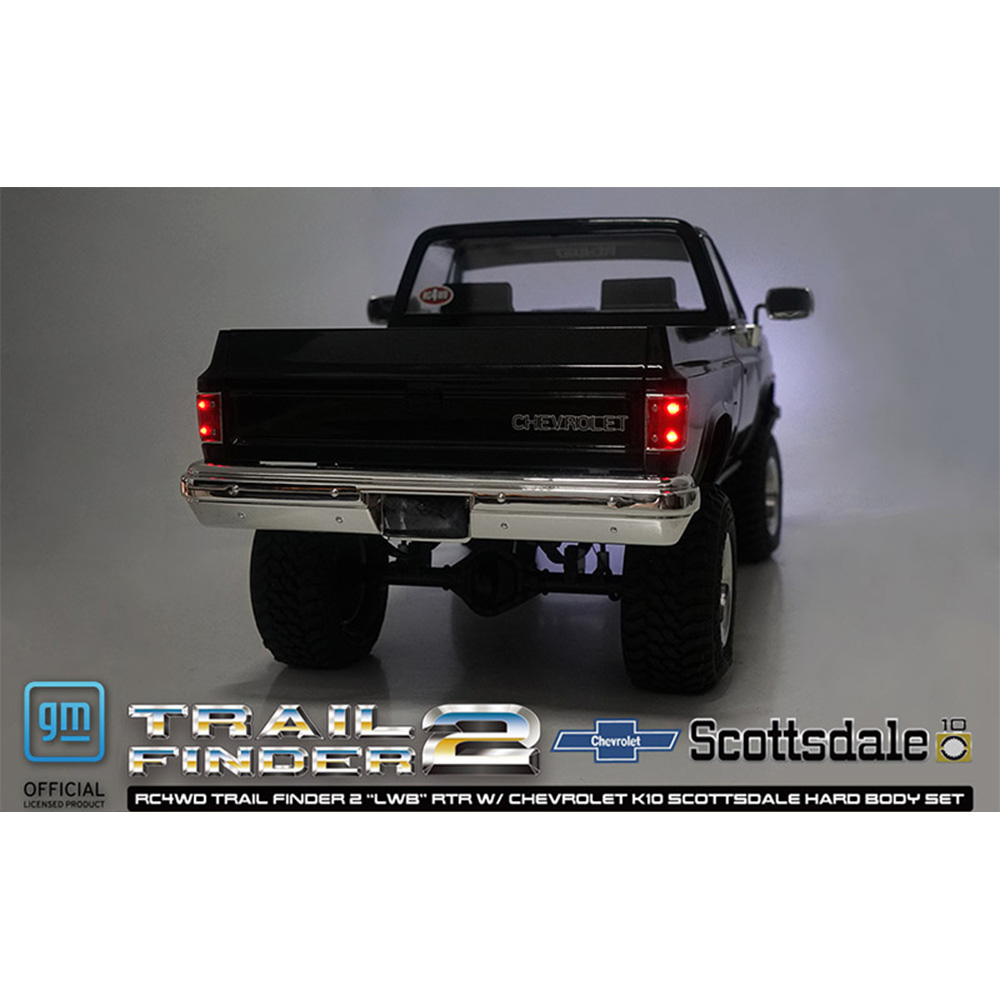 รถสเกลพร้อมเล่น Z-RTR0067 : RC4WD รถสเกลพร้อมเล่น Trail Finder 2 "LWB" Chevrolet K10 Scottsdale Hard Body Set สีดำ - Image 10