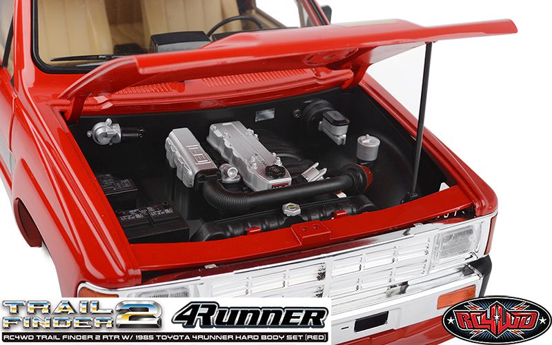 รถสเกลพร้อมเล่น - Ready To Run Z-RTR0063 : RC4WD Trail Finder 2 รถพร้อมเล่น w/1985 Toyota 4Runner บอดี้แข็ง สีแดง - Image 2