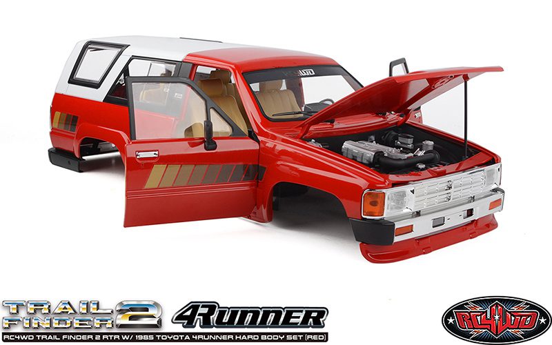 รถสเกลพร้อมเล่น - Ready To Run Z-RTR0063 : RC4WD Trail Finder 2 รถพร้อมเล่น w/1985 Toyota 4Runner บอดี้แข็ง สีแดง - Image 3