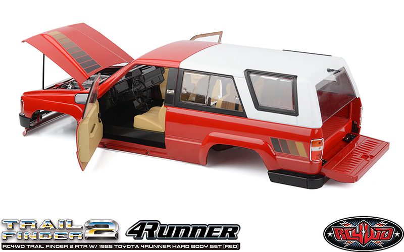 รถสเกลพร้อมเล่น - Ready To Run Z-RTR0063 : RC4WD Trail Finder 2 รถพร้อมเล่น w/1985 Toyota 4Runner บอดี้แข็ง สีแดง - Image 4