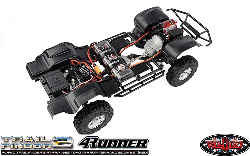 รถสเกลพร้อมเล่น - Ready To Run Z-RTR0063 : RC4WD Trail Finder 2 รถพร้อมเล่น w/1985 Toyota 4Runner บอดี้แข็ง สีแดง - Image 5