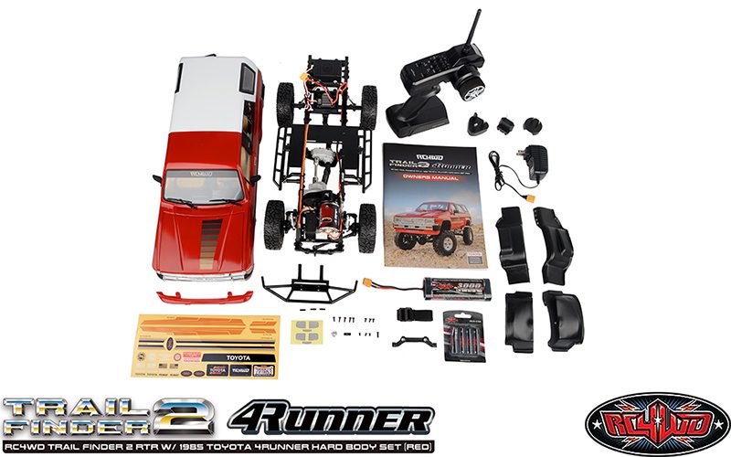 รถสเกลพร้อมเล่น - Ready To Run Z-RTR0063 : RC4WD Trail Finder 2 รถพร้อมเล่น w/1985 Toyota 4Runner บอดี้แข็ง สีแดง - Image 6