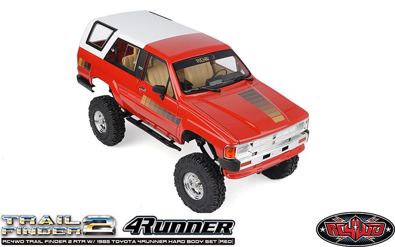 รถสเกลพร้อมเล่น - Ready To Run Z-RTR0063 : RC4WD Trail Finder 2 รถพร้อมเล่น w/1985 Toyota 4Runner บอดี้แข็ง สีแดง
