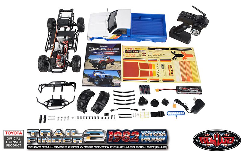 รถสเกลพร้อมเล่น Z-RTR0069 : RC4WD Trail Finder 2 RTR w/1982 Toyota กระบะ บอดี้แข็ง(สีน้ำเงิน) - Image 8