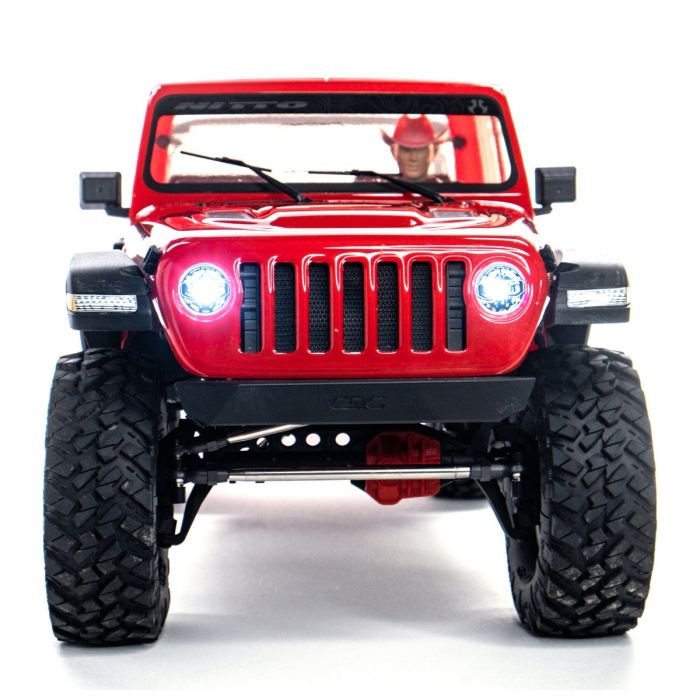 รถสเกล AXI03006T2 : AXIAL SCX10-III Jeep JT Gladiator w/Portals 1/10th RTR Red - Image 4
