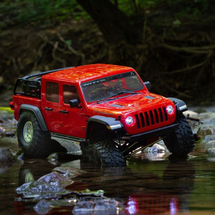 รถสเกล AXI03006T2 : AXIAL SCX10-III Jeep JT Gladiator w/Portals 1/10th RTR Red - Image 7
