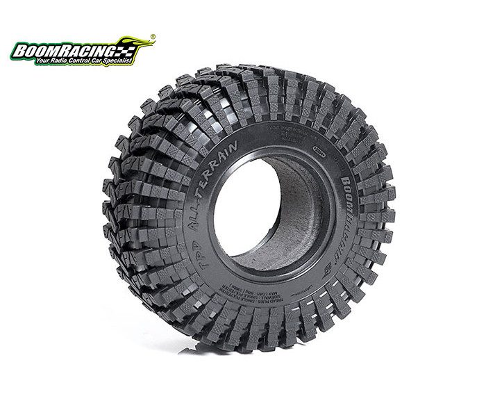 ยาง 1.9 - 1.9 Tires BRTR19010 : Boom Racing 1.9" TPD All-Terrain Crawler Tire Gekko BLACK 4.25"x1.65" (108x41.9mm) ฟองนำ้2 ชั้น (2) - Image 2