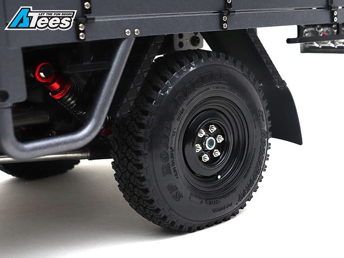 ล้อ 1.55 BRW780907RBK : Boom Racing 1.55 Yota LC Classic ล้อหลัง อลูแบบคลาสสิค (2) with 3mm Wideners (2) Black - Image 3