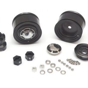 ล้อ 1.55 BRW780907RBK : Boom Racing 1.55 Yota LC Classic ล้อหลัง อลูแบบคลาสสิค (2) with 3mm Wideners (2) Black