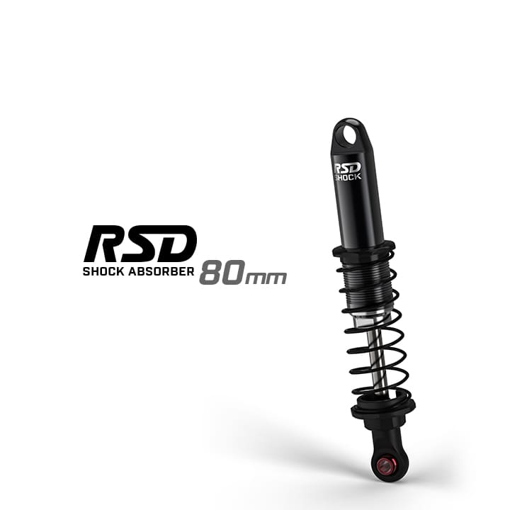 โช๊ค GM23604 : Gmade RSD โช๊คอัพ 80mm 2 ชิ้น สีดำ สำหรับ 1/10 Crawler
