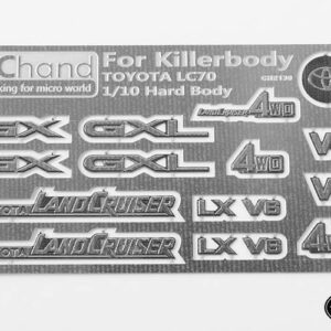 โลโก้,ตราสัญลักษณ์ VVV-C0374 : CCHAND โลโก้โลหะสำหรับ Toyota Killerbody LC70