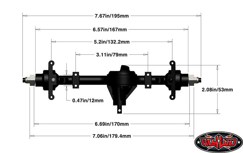 คาน Z-A0080 : RC4WD คานหน้า RC4WD Yota II Ultimate Scale Cast Axle V2 - Image 5
