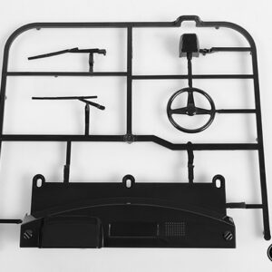 ชุดแต่งบอดี้แข็ง Z-B0080 : RC4WD ชุดแผงชิ้นส่วนคอนโซลและที่ปัดน้ำฝน สำหรับ Toyota Pickup 1982