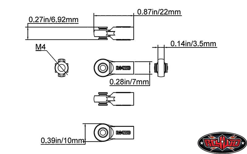 หัวบอล Z-S1378 : RC4WD M3/M4 ปลายก้านพลาสติกพร้อมบอล (20) - Image 5