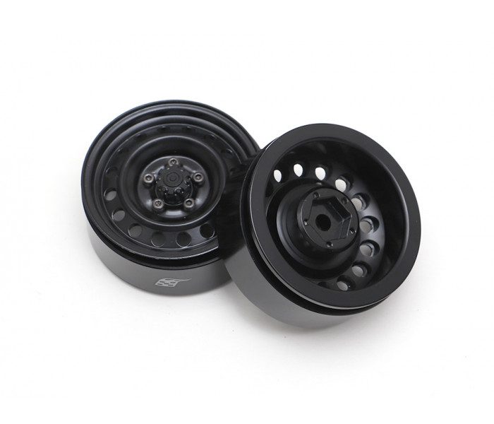 ล้อ 1.9 – Wheels BRW780920FBK : Boom Racing 1.9″ล้อโลหะ แบบกลับด้านได้ 16 รู แบบแคบ (ด้านหน้า)w/ XT504 Hub (2) ดำ