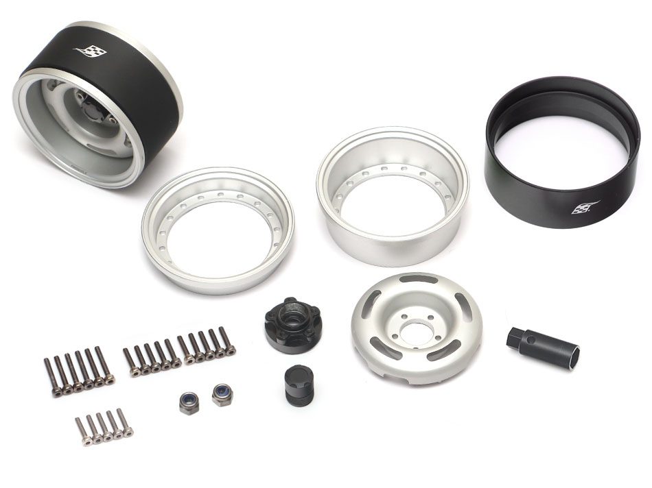 ล้อ1.9 BRPB026RSRS : Boom Racing ProBuild™ 1.9″ Slot Mags Jelly Bean ล้อแบบปรับความลึกได้ 2 ระดับ (2) สี Flat Silver/Flat Silver - Image 5