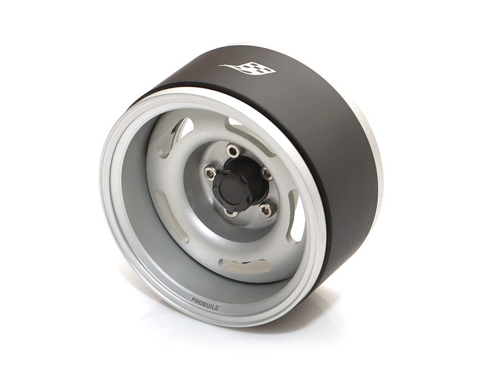 ล้อ1.9 BRPB026RSRS : Boom Racing ProBuild™ 1.9″ Slot Mags Jelly Bean ล้อแบบปรับความลึกได้ 2 ระดับ (2) สี Flat Silver/Flat Silver - Image 3