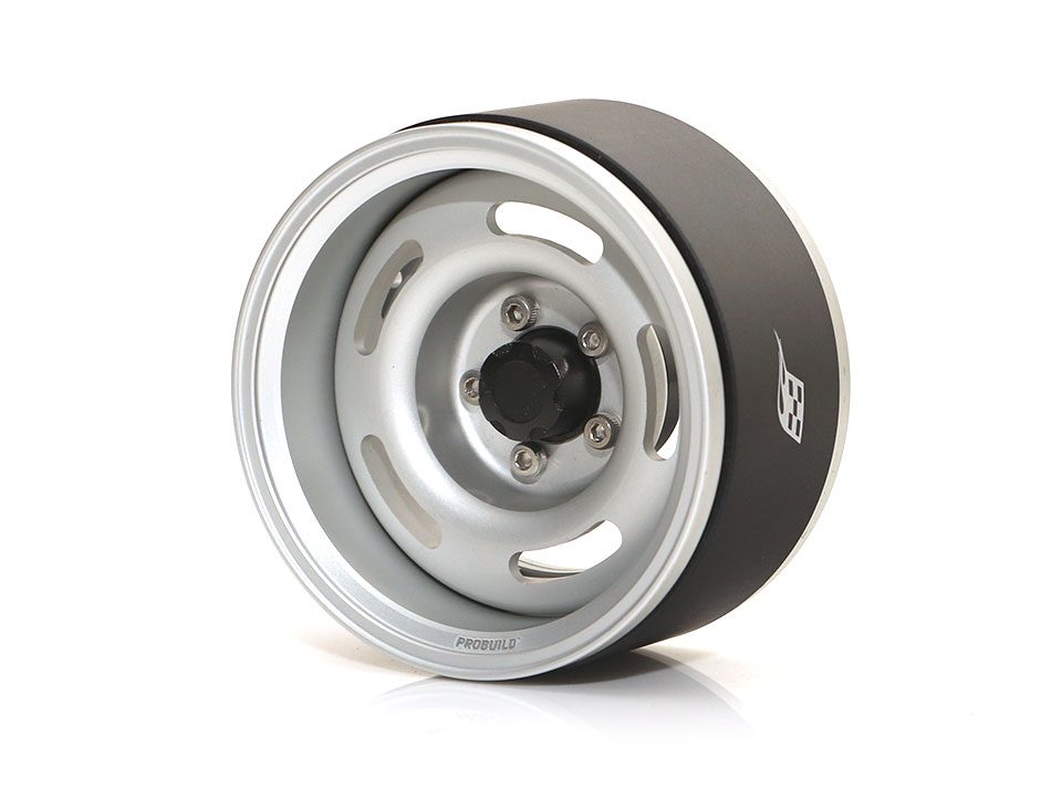 ล้อ1.9 BRPB026RSRS : Boom Racing ProBuild™ 1.9″ Slot Mags Jelly Bean ล้อแบบปรับความลึกได้ 2 ระดับ (2) สี Flat Silver/Flat Silver - Image 2