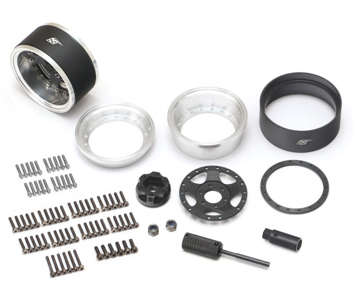 ล้อ1.9 BRPB026RSRS : Boom Racing ProBuild™ 1.9″ Slot Mags Jelly Bean ล้อแบบปรับความลึกได้ 2 ระดับ (2) สี Flat Silver/Flat Silver - Image 2