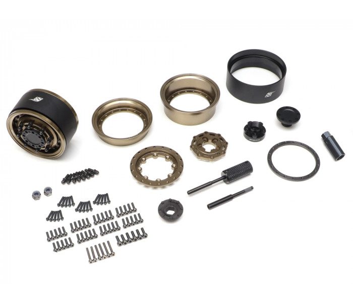 ล้อ 1.9 – Wheels BRPB076FSFS : Boom Racing ProBuild™ 1.9″ COMBAT ล้อ Beadlock อลูมิเนียมออฟเซ็ตแบบปรับได้ (2) สีเงินด้าน - Image 4