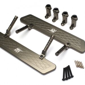 บันไดข้าง BR233012GM : Boom Racing บันไดข้างอลูสี Gun Metal สำหรับ Axial SCX10