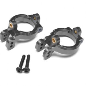 ชุดเลี้ยวหน้า BR648006GM : Boom Racing Aluminum Front Steering Knuckle Caster Blocks – 1 Pair Gun Metal for Axial Yeti