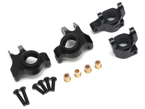 ชุดเลี้ยวหน้า BR955027BK : Boom Racing ชุดดุมล้อเลี้ยวและขายึดซีฮับมุมเลี้ยวกว้างสำหรับคาน AR44 สีดำ สำหรับ Axial SCX10 II