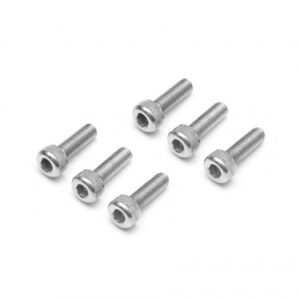 น๊อตล้อ BRPROB-08S : BOOMRACING ProBuild™สกรูฝาครอบซ็อกเก็ต M2.5x8mm สกรูเกรด 12.9 (6) สีเงิน