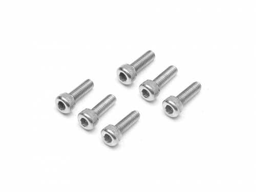 น๊อตล้อ BRPROB-08S : BOOMRACING ProBuild™สกรูฝาครอบซ็อกเก็ต M2.5x8mm สกรูเกรด 12.9 (6) สีเงิน