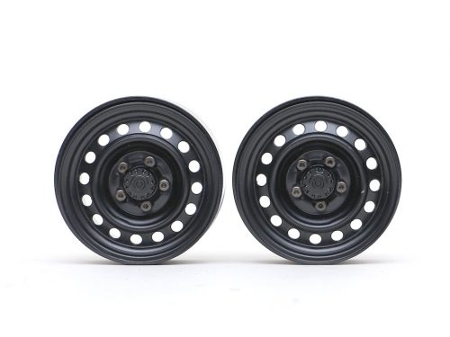 ล้อ 1.9 – Wheels BRW780920FBK : Boom Racing 1.9″ล้อโลหะ แบบกลับด้านได้ 16 รู แบบแคบ (ด้านหน้า)w/ XT504 Hub (2) ดำ - Image 2