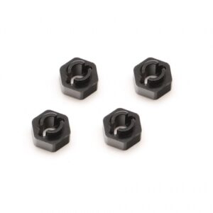 ของแต่งล้อ BRW780938D : Boom Racing อลูมิเนียม Hex สำหรับ 1.0″ ล้อบีทล๊อค(4)ชิ้น สีดำ