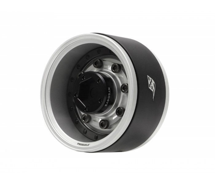 ล้อ 1.9 – Wheels BRPB076FSFS : Boom Racing ProBuild™ 1.9″ COMBAT ล้อ Beadlock อลูมิเนียมออฟเซ็ตแบบปรับได้ (2) สีเงินด้าน - Image 5