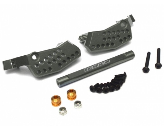 ขายึดโช้ค BR942001GM : Boom Racing ขายึดโช้คหลัง อลูมิเนียม สีเทา BullRopeRC