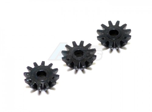 SCC1200RBK : GPM Racing Steel Rear Bevel Differential Gear – 7pcs Set Black for Tamiya CC01 - Image 2