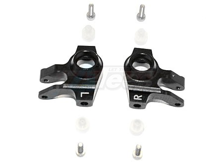 ชุดเลี้ยวหน้า SCX2021BK : GPM Racing Aluminium Front Knuckle Arm – 1Pr Set Black for Axial SCX10 II