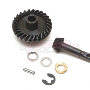 เฟืองคาน TRC/302743BK : Team Raffee Co.เฟืองคานแบบเฉียง 27T/10T สำหรับ Scale PHAT Axle Defender D90/D110 Black for TRC-D110