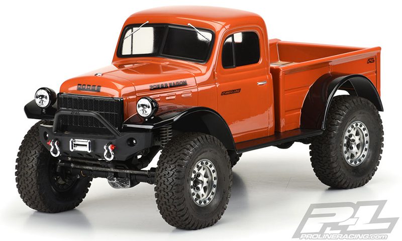 บอดี้อ่อน 3499-00 : Pro-Line ฐานล้อ 313 มม. 1946 Dodge Power Wagon บอดี้ใส Axial SCX10 SCX10 II MST CFX-W Vaterra Ascender
