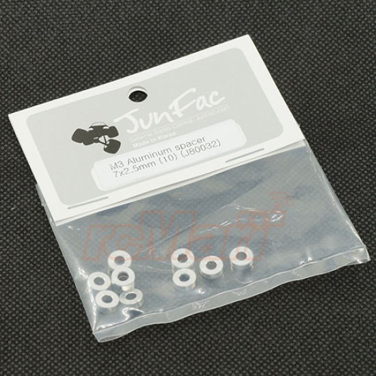 ชิม/สเปเซอร์ J80032 : Gmade Gmade JunFac M3 สเปเซอร์อลูมิเนียม 7 x 2.5mm 10ชิ้น - Image 2