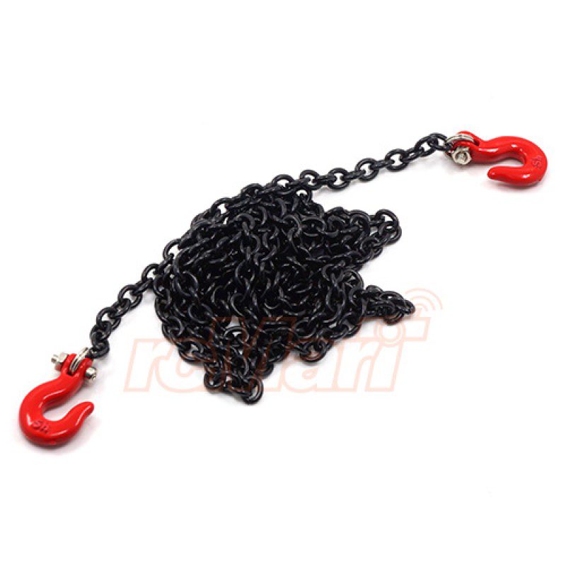 ของแต่ง – Scale Accessories YA-0357BK : YEAH RACING 1/10 RC ROCK CRAWLER ชุดโซ่และตะขอยาว 96 ซม. สีดำ
