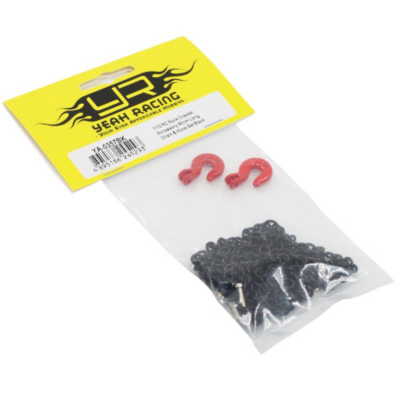 ของแต่ง – Scale Accessories YA-0357BK : YEAH RACING 1/10 RC ROCK CRAWLER ชุดโซ่และตะขอยาว 96 ซม. สีดำ - Image 2
