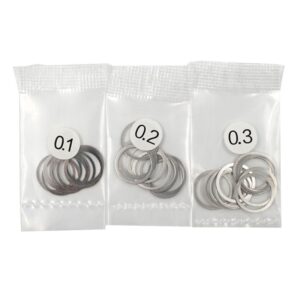 ชิม/สเปเซอร์-Spacers YA-0649 : YEAH RACING 10X12MM STAINLESS STEEL SPACER SET 0.1 0.2 0.3MM