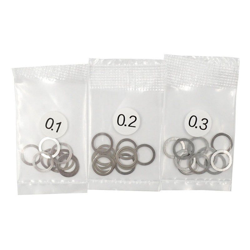 สเปเซอร์-Spacers YA-0646 : Yeah Racing 6x8mm สเตนเลส 3 ขนาด 0.1 0.2 0.3mm