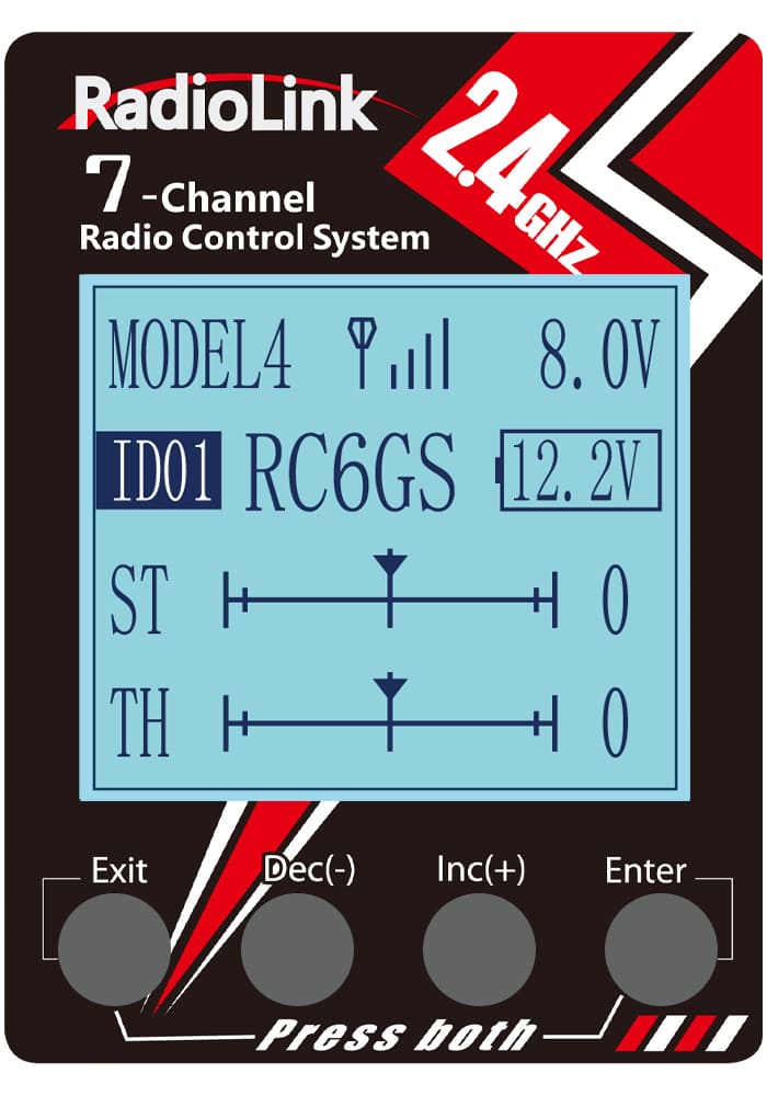 วิทยุบังคับ EC6GSV3 : RADIOLINK รีโมท 7 ช่องสำหรับรถสเกล - Image 3