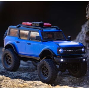 รถสเกล 1/24 AXI00006T3: AXIAL รถพร้อมเล่น 1/24 SCX24 2021 Ford Bronco 4WD Truck RTR,นำ้เงิน